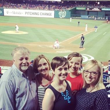  Lisa and her family at a Nats game 